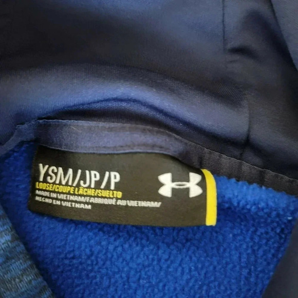 Under Armour Hoodie Youth Medium Boys Blue Long Sleeve Warm Winter size M - Picture 3 of 10